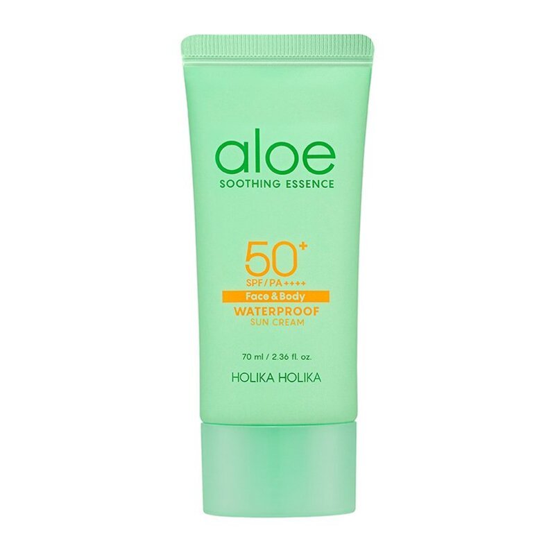 Holika Holika Aloe Soothing Essence Waterproof Sun Cream SPF50+ - apsauginis kremas nuo saulės